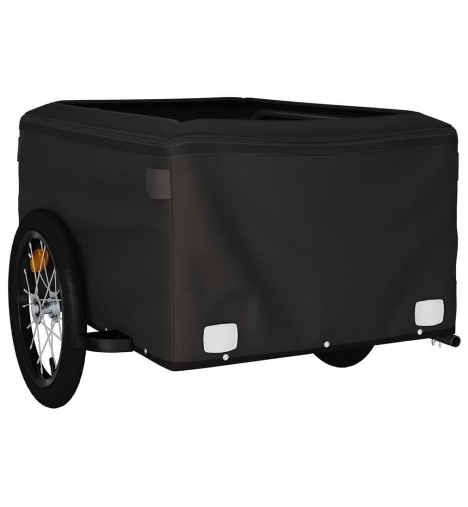Remorque de vélo noir et jaune 45 kg fer