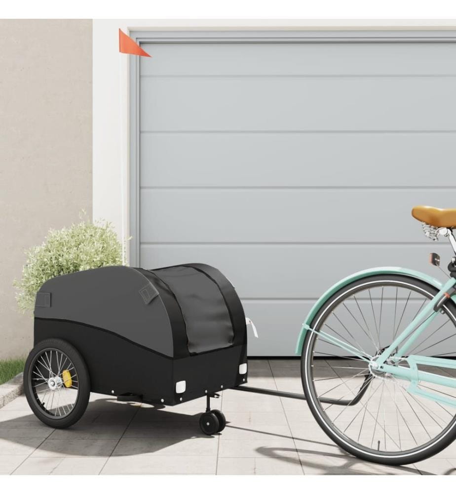 Remorque de vélo noir 45 kg fer