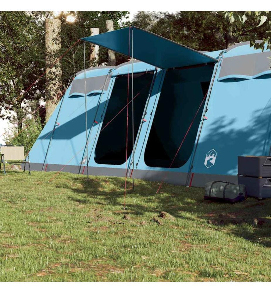 Tente familiale tunnel 8 personnes bleu imperméable