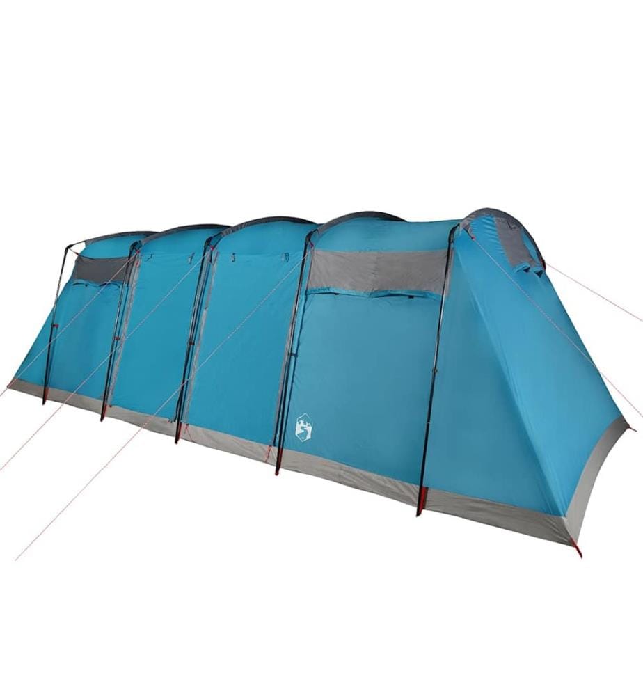 Tente familiale tunnel 8 personnes bleu imperméable