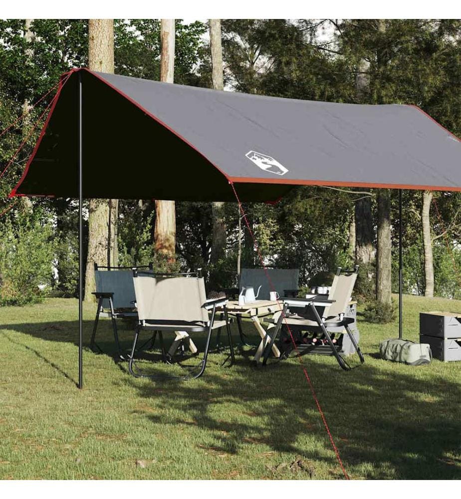 Bâche de camping orange 430x380x210 cm imperméable