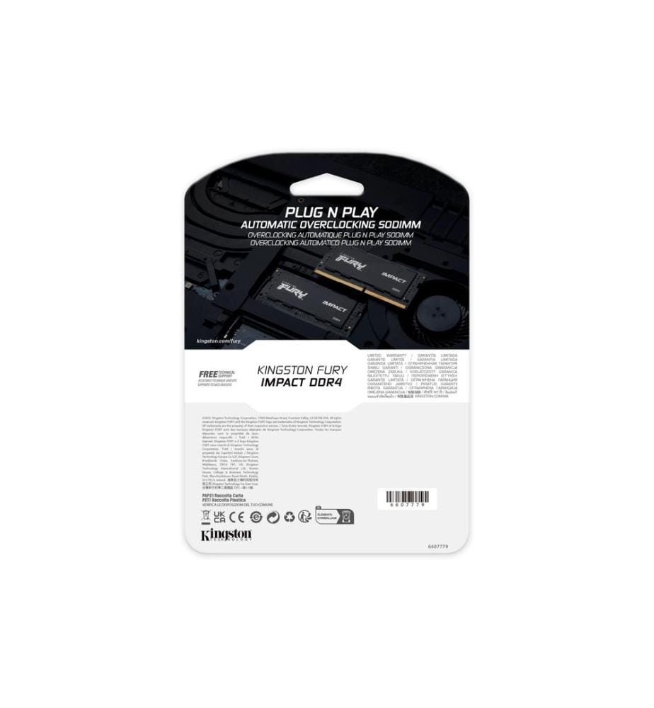 KINGSTON - SO-DDR4-RAM FURY Impact 3200 MHz 1x 32 GB
