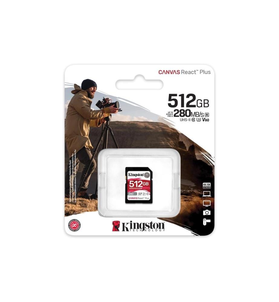 KINGSTON - Carte SDXC Canvas React Plus V60 512 GB
