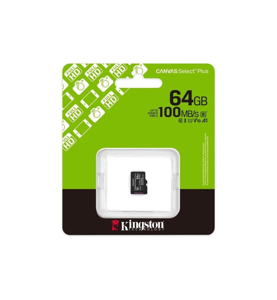 KINGSTON - Carte microSDXC Canvas Select Plus Gen3 64 GB