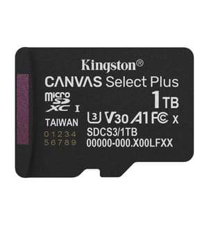 Kingston Carte microSDXC Canvas Select Plus Gen3 1000 Go