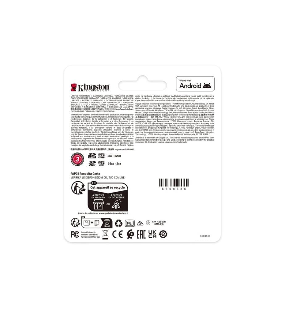 Kingston MicroSD Industrielle 128 Go UHS-I Classe 10 128 Go
