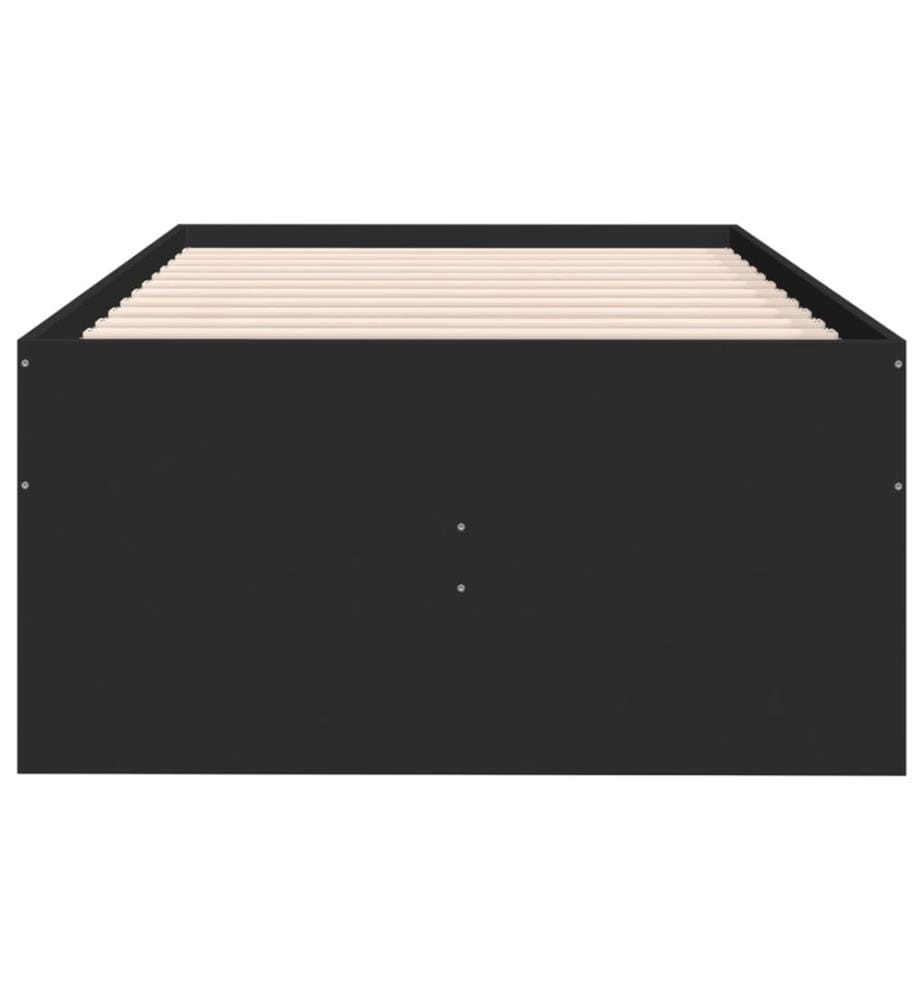 Tagesbett mit Schubladen Schwarz 90x200 cm Holzwerkstoff