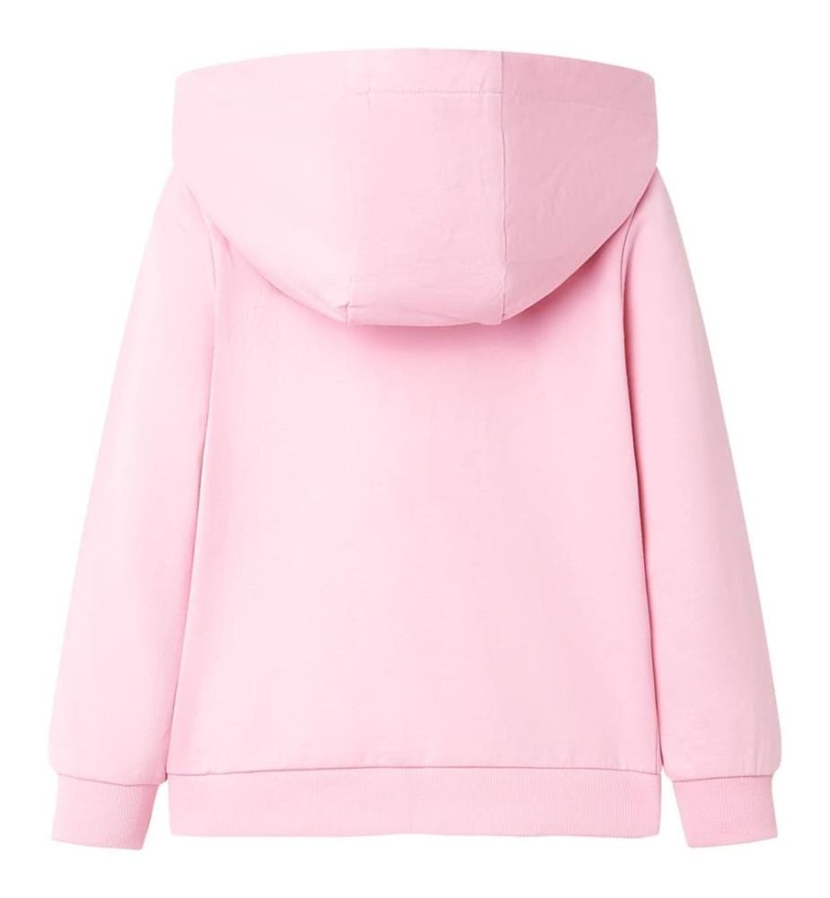 Kinder-Kapuzenpullover mit Reissverschluss Hellrosa 104