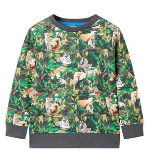 Kinder-Sweatshirt Dschungel-Motiv 140