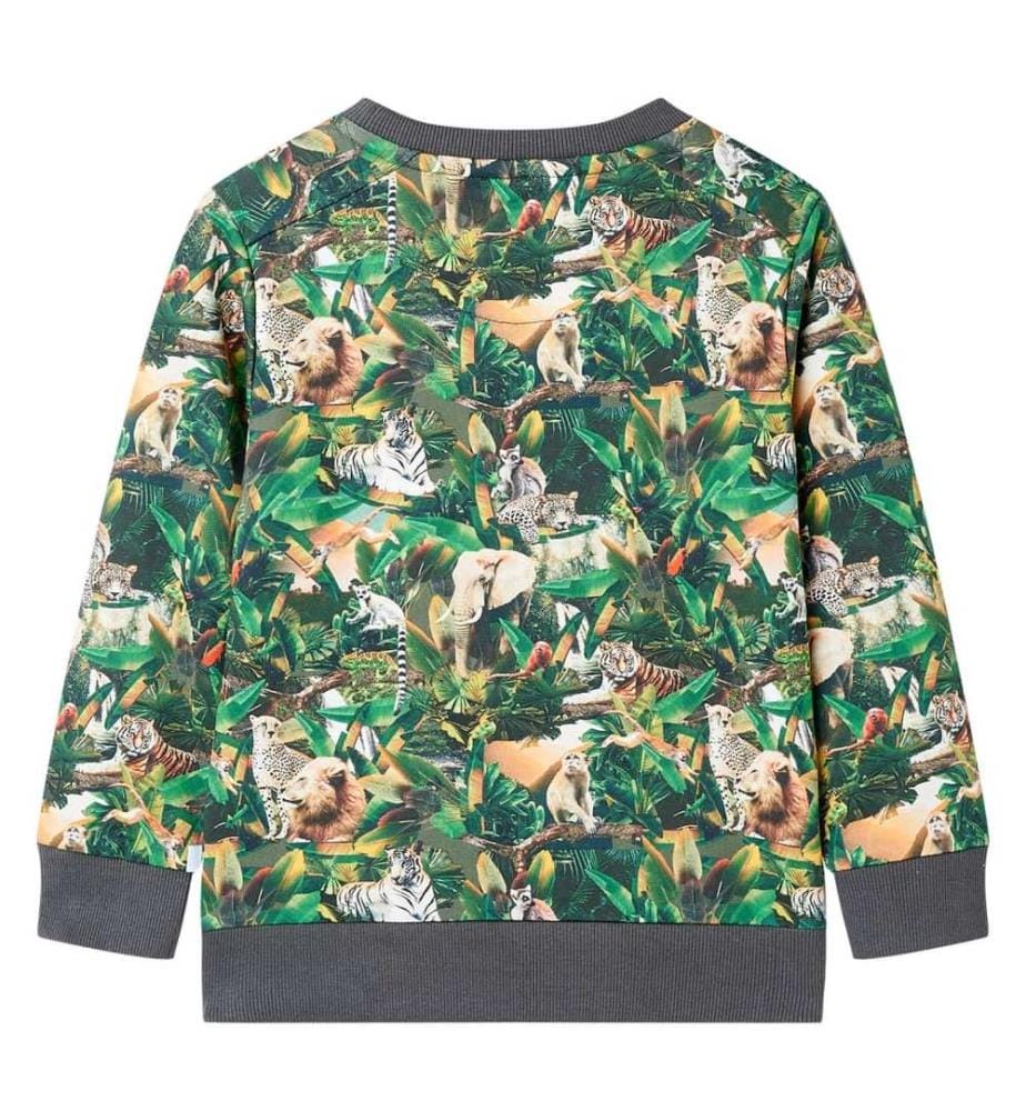 Kinder-Sweatshirt Dschungel-Motiv 140