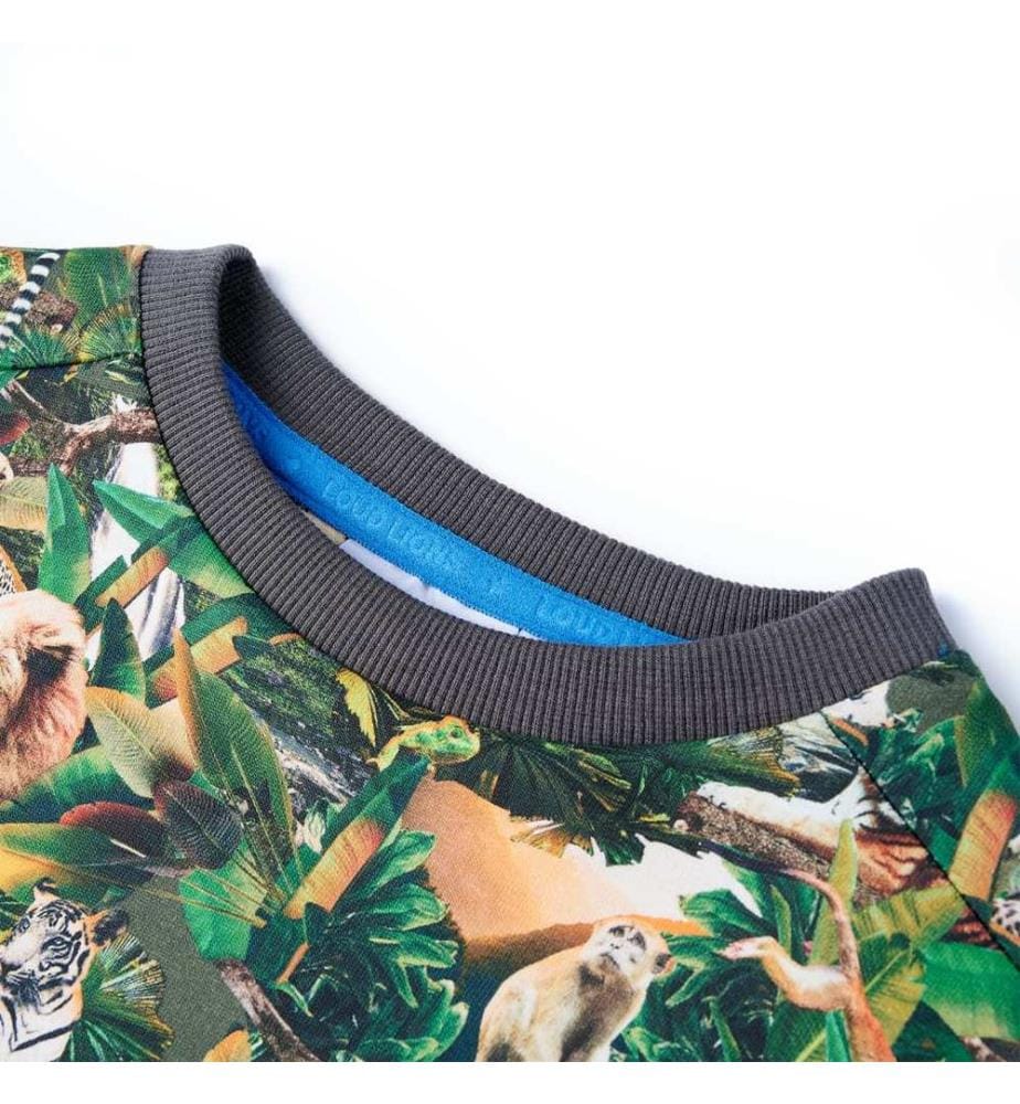 Kinder-Sweatshirt Dschungel-Motiv 140