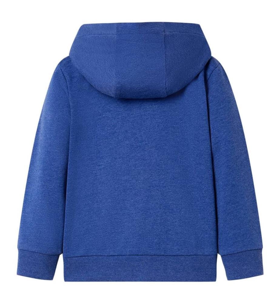 Kinder-Kapuzenpullover mit Reissverschluss Dunkelblau Melange 104