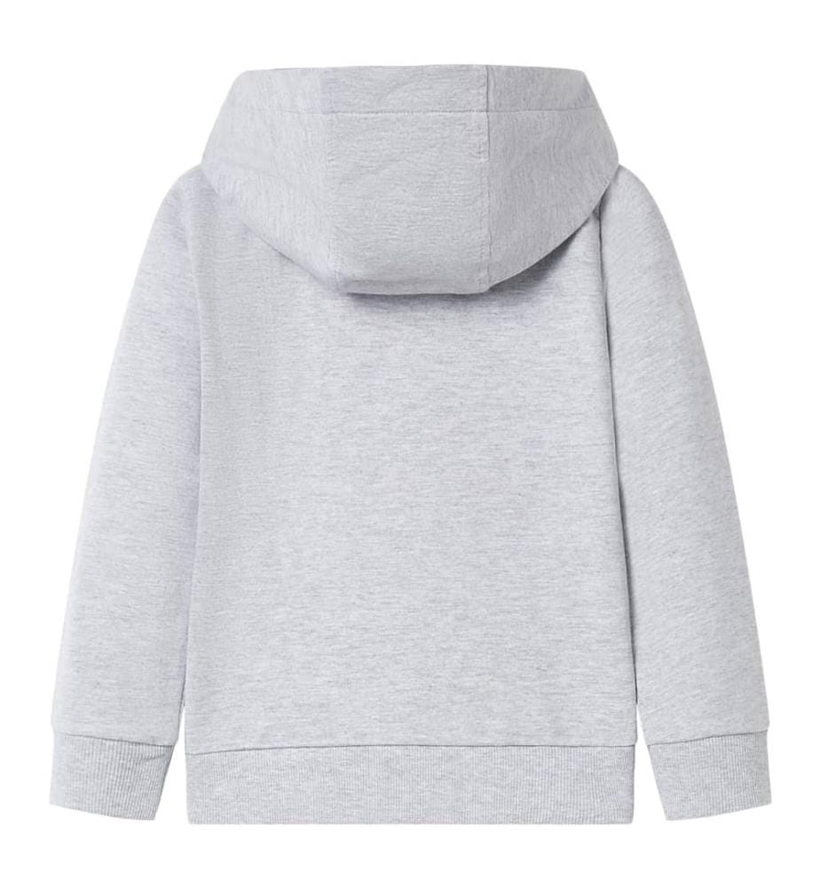 Kinder-Kapuzenpullover mit Reissverschluss Grau 92