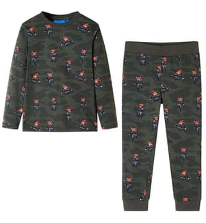 Kinderpyjama mit Langen Ärmeln Khaki 140