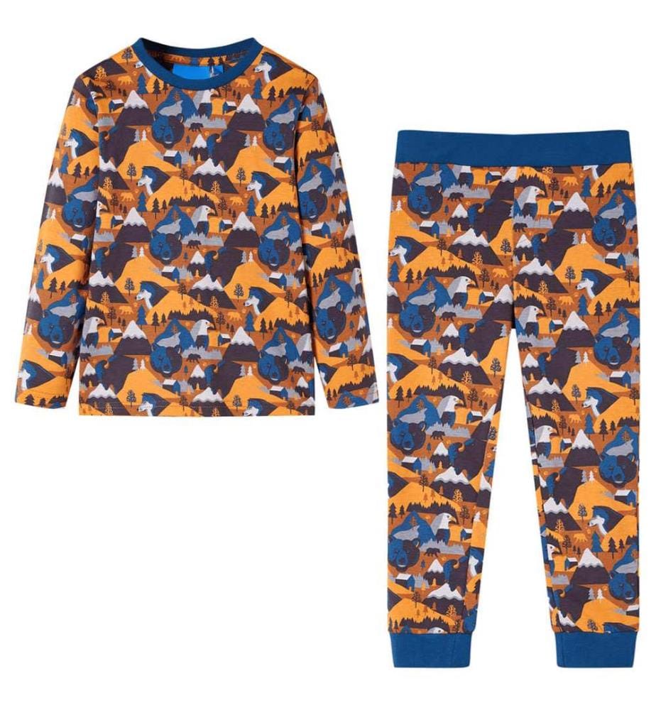 Kinderpyjama mit Langen Ärmeln Cognac 128