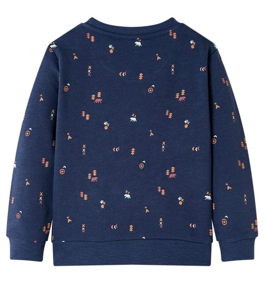 Kinder-Sweatshirt Marineblau Melange 104