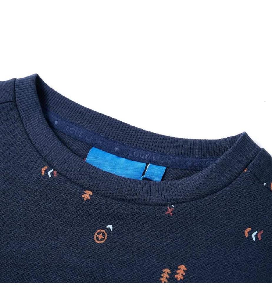 Kinder-Sweatshirt Marineblau Melange 104