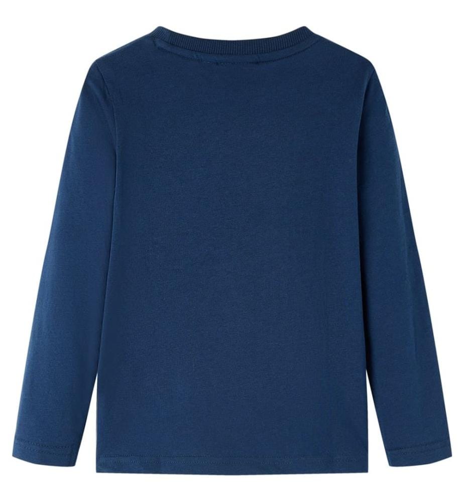 Kinder-Langarmshirt Marineblau 128