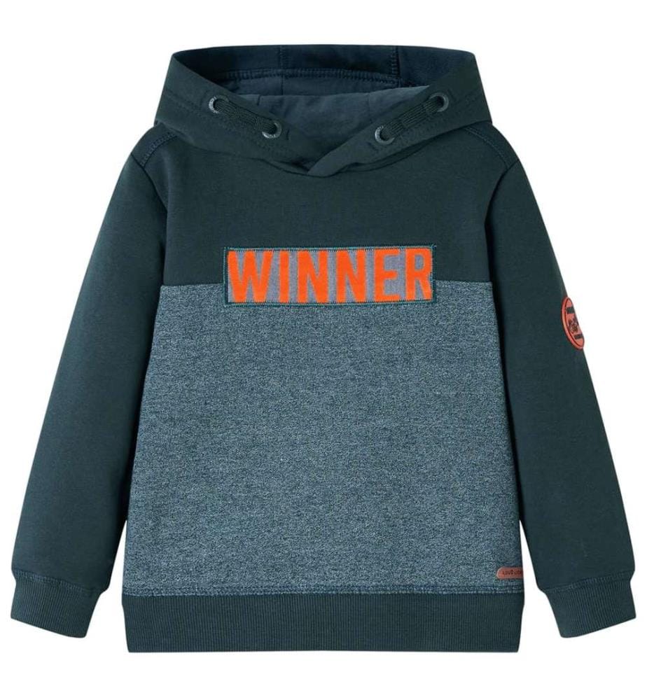 Kinder-Kapuzenpullover Dunkelgrün 140