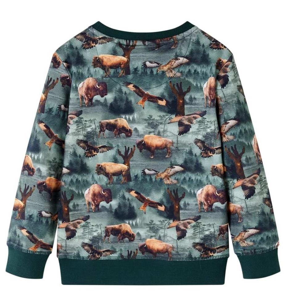 Kinder-Sweatshirt Dunkelgrün 140