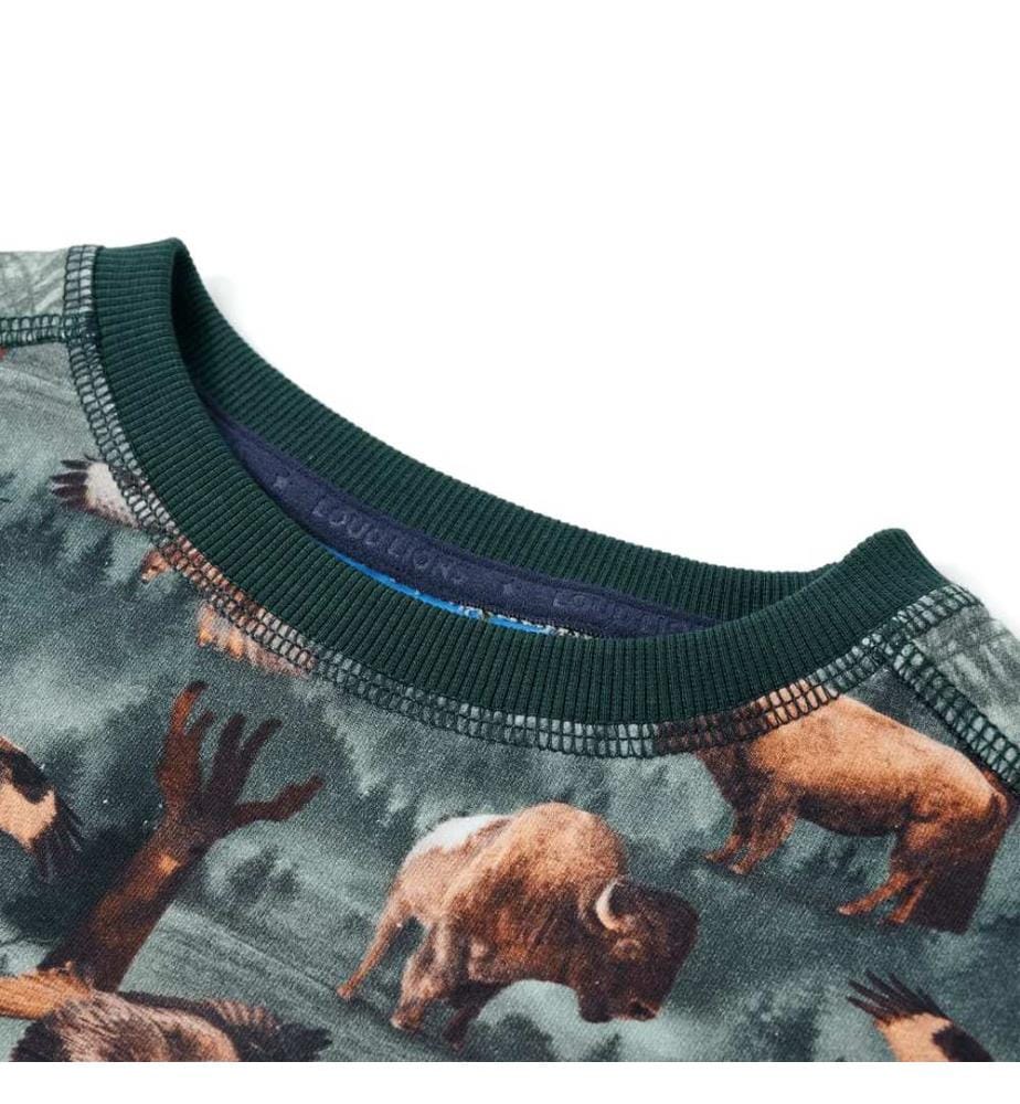 Kinder-Sweatshirt Dunkelgrün 140