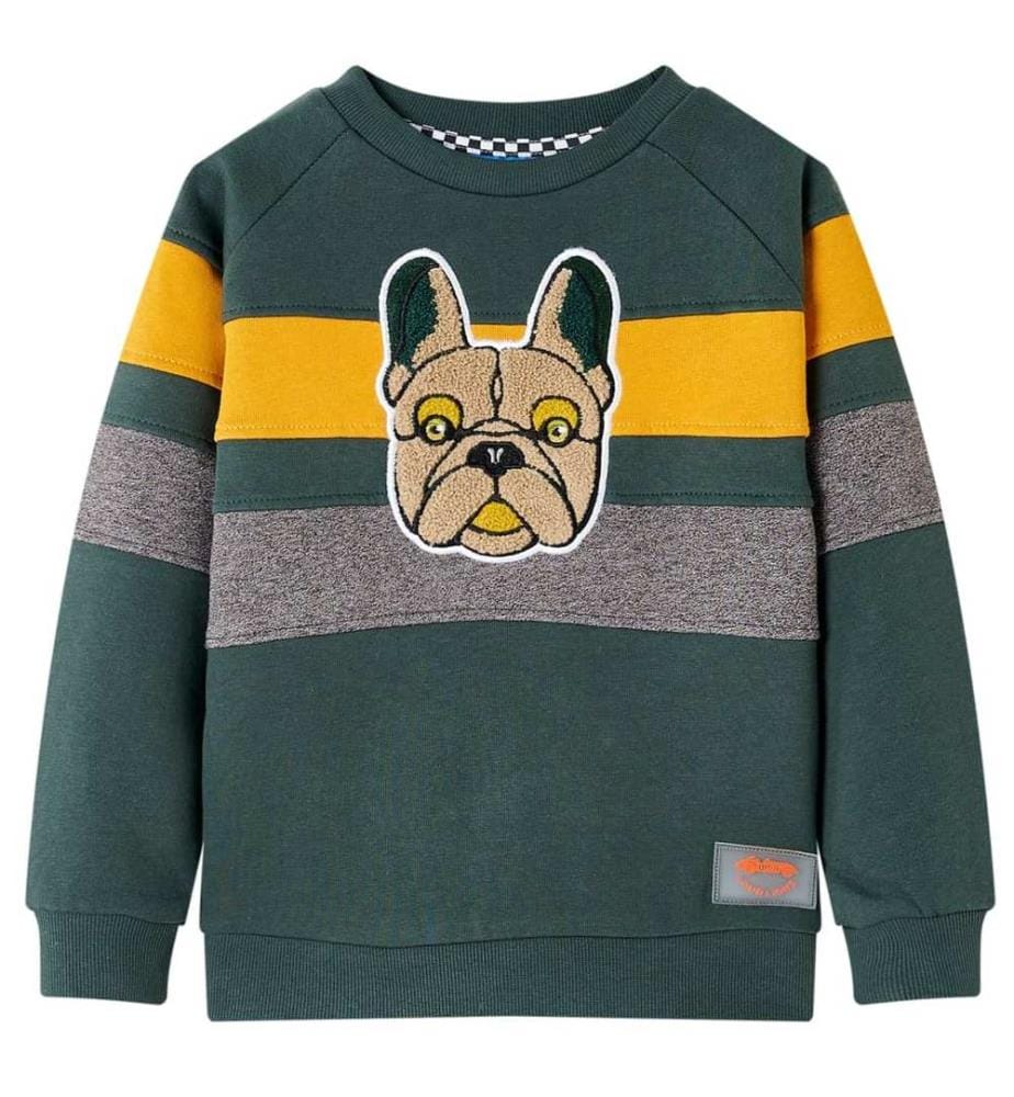 Kinder-Sweatshirt Dunkelgrün 128