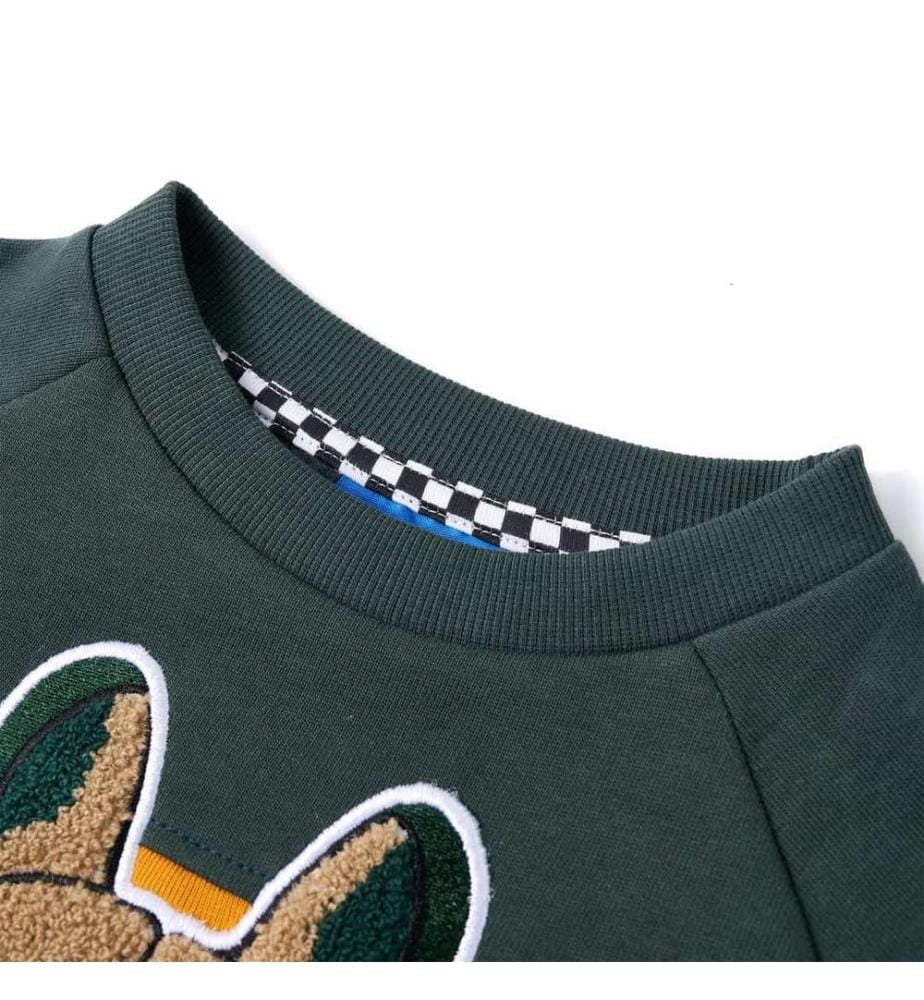 Kinder-Sweatshirt Dunkelgrün 128