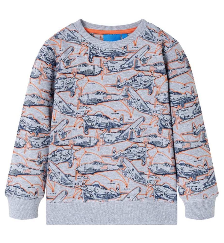 Kinder-Sweatshirt Grau Melange 140