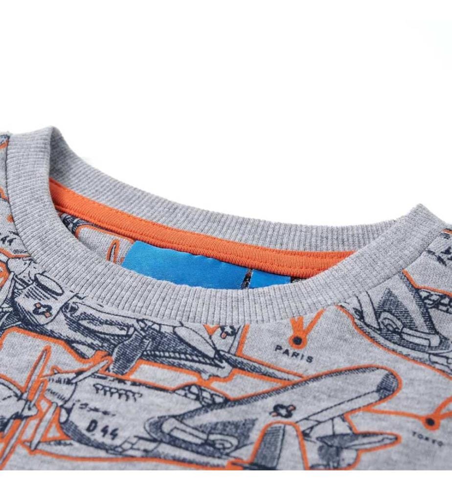 Kinder-Sweatshirt Grau Melange 140
