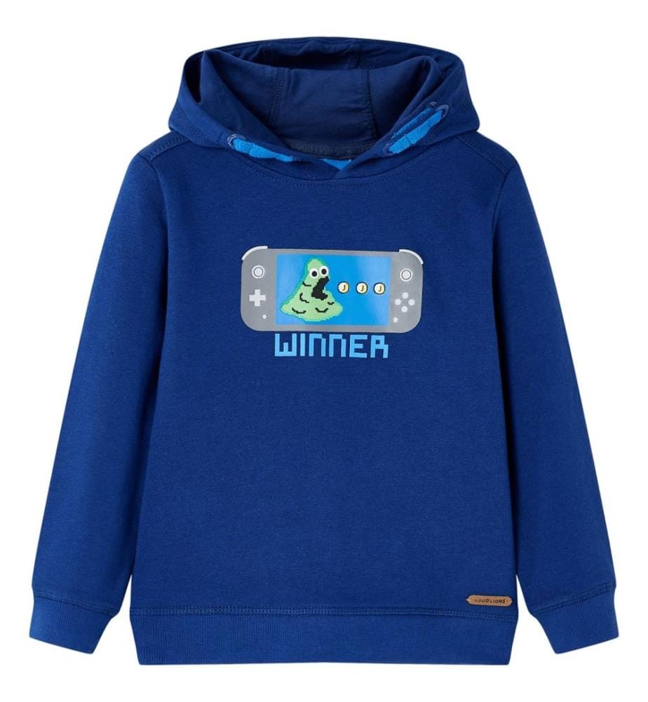 Kinder-Kapuzenpullover Dunkelblau 140