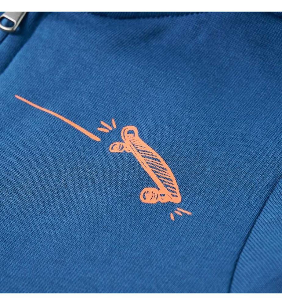 Kinder-Kapuzenpullover Blau 128