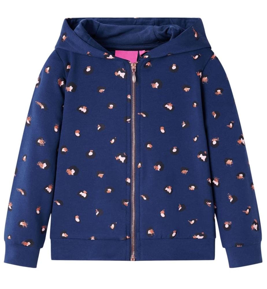 Sweatshirt à capuche pour enfants bleu marine 128
