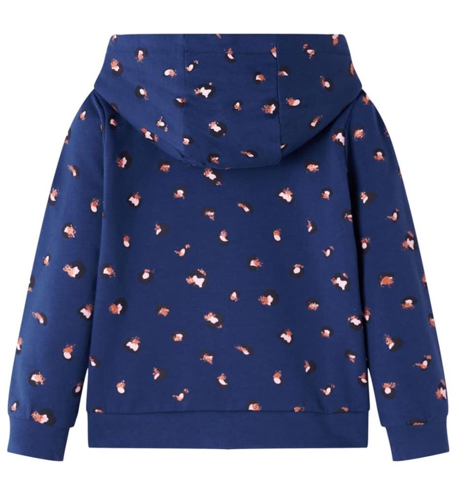 Sweatshirt à capuche pour enfants bleu marine 128