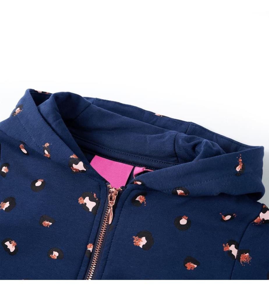Sweatshirt à capuche pour enfants bleu marine 128