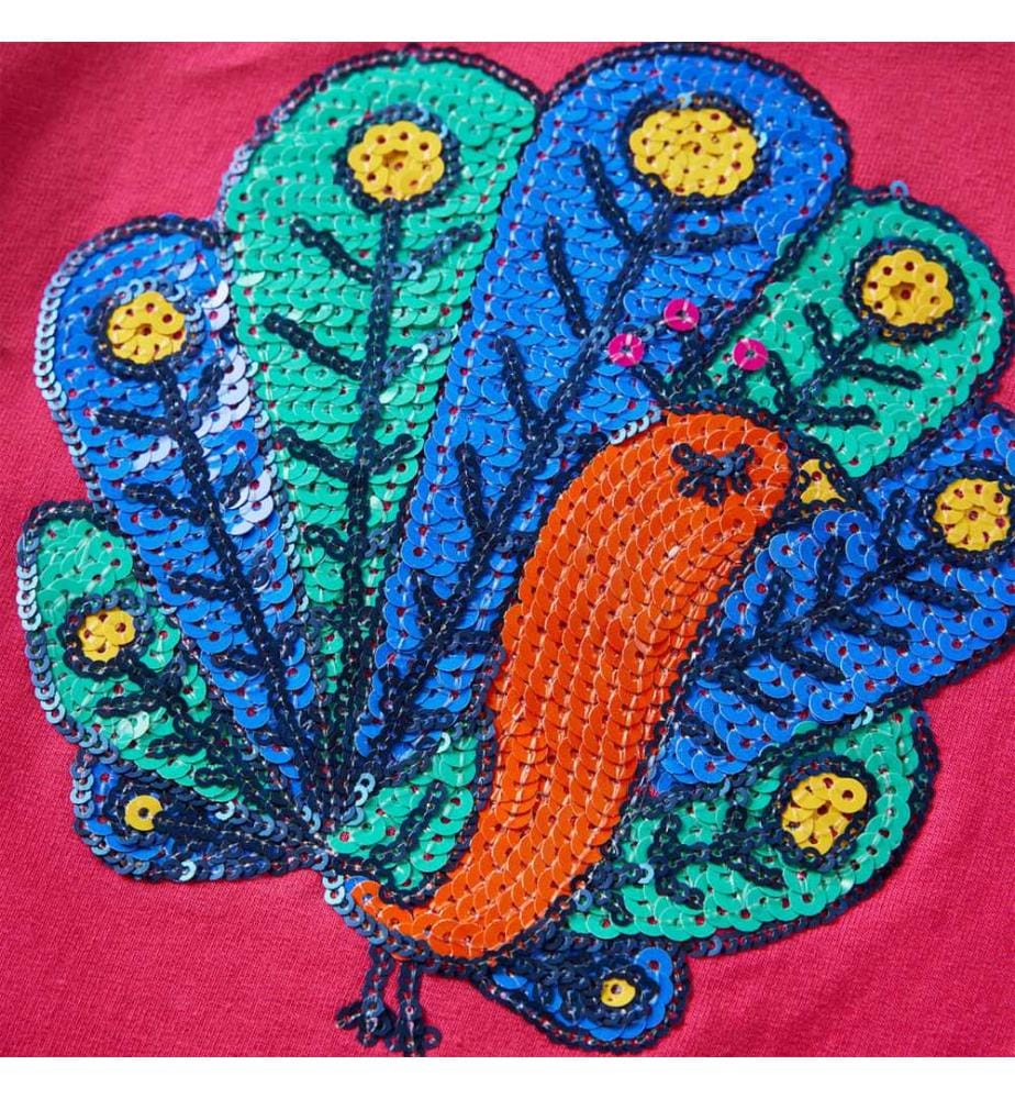 Kinder-Sweatshirt Knallrosa 140