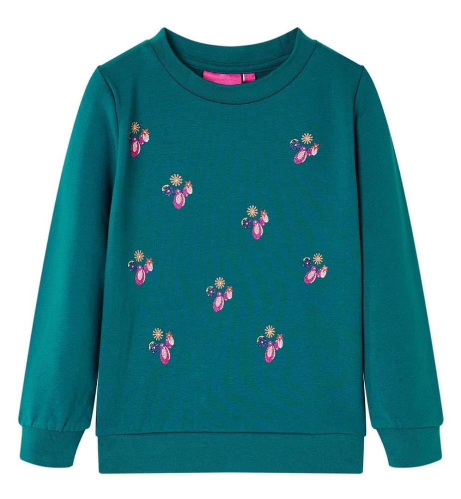 Kinder-Sweatshirt Dunkelgrün 140