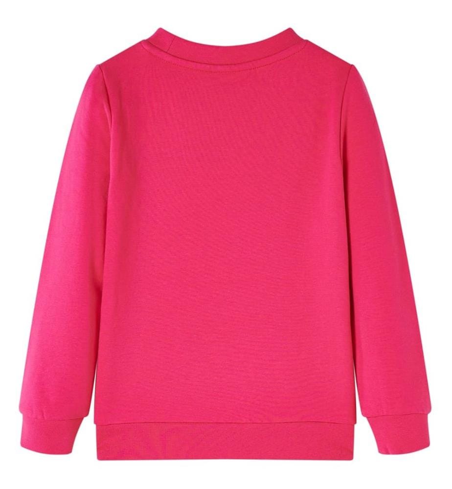 Kinder-Sweatshirt Knallrosa 128