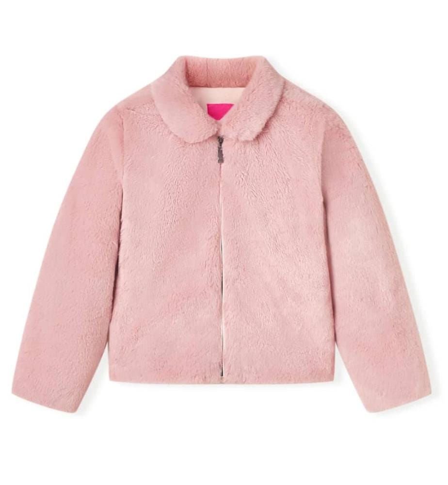 Kindermantel Kunstpelz Rosa 128