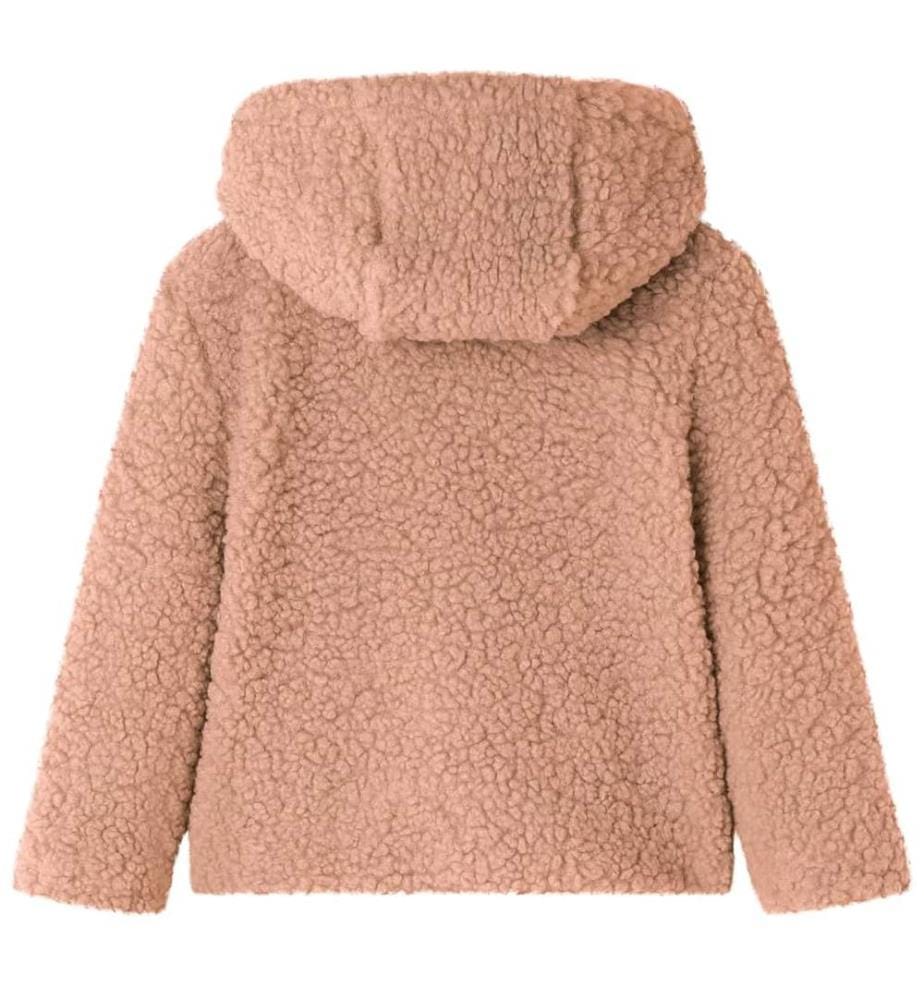 Kinder-Kapuzenjacke Teddy-Kunstpelz Heller Cognac 104