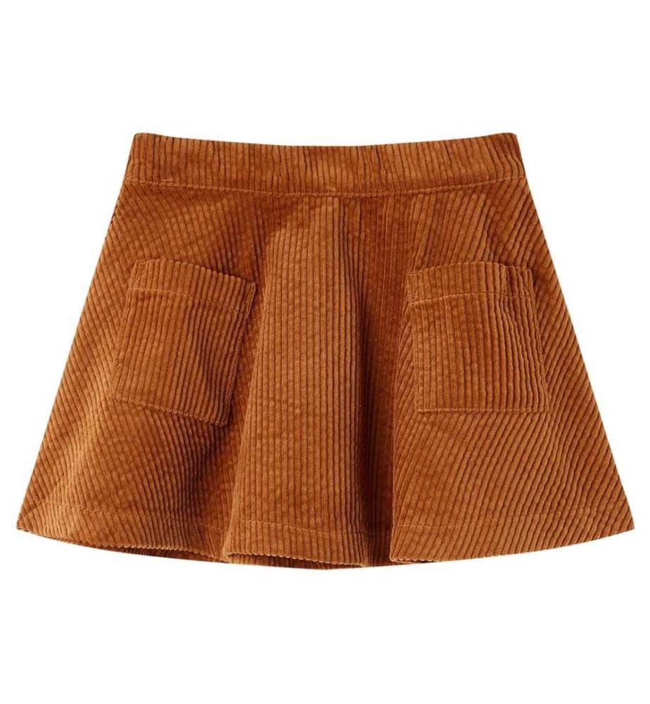 Kinderrock mit Taschen Cord Cognac 92