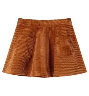 Kinderrock mit Taschen Cord Cognac 104