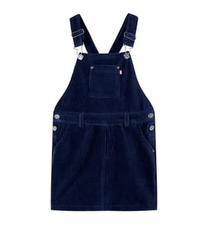 Kinder-Latzkleid Cord Marineblau 104