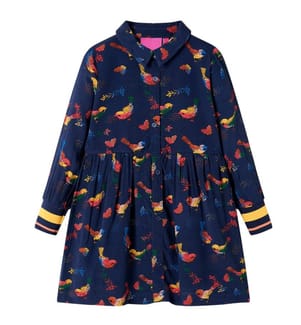 Kinderkleid mit Langen Ärmeln Marineblau 116