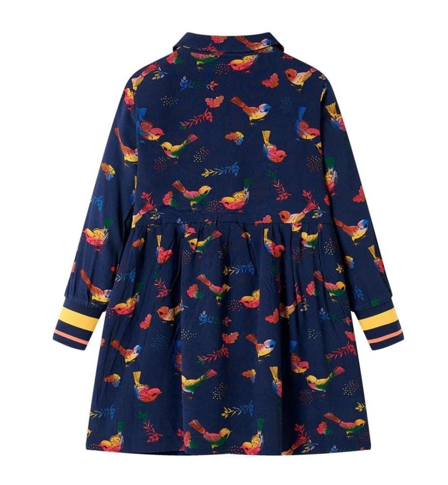 Kinderkleid mit Langen Ärmeln Marineblau 116