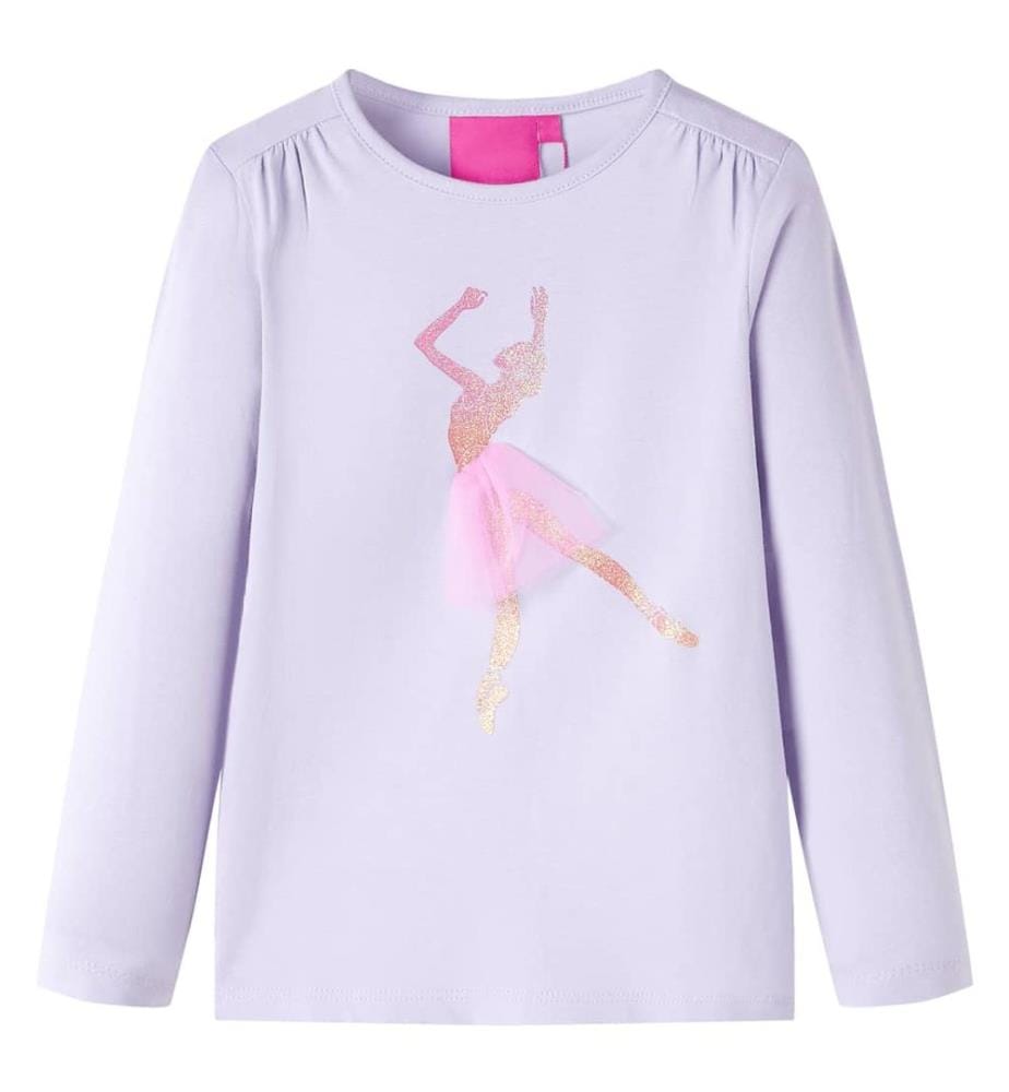 Kinder-Langarmshirt Helllila 92