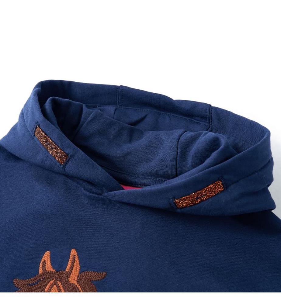 Kinder-Kapuzenpullover Marineblau 92