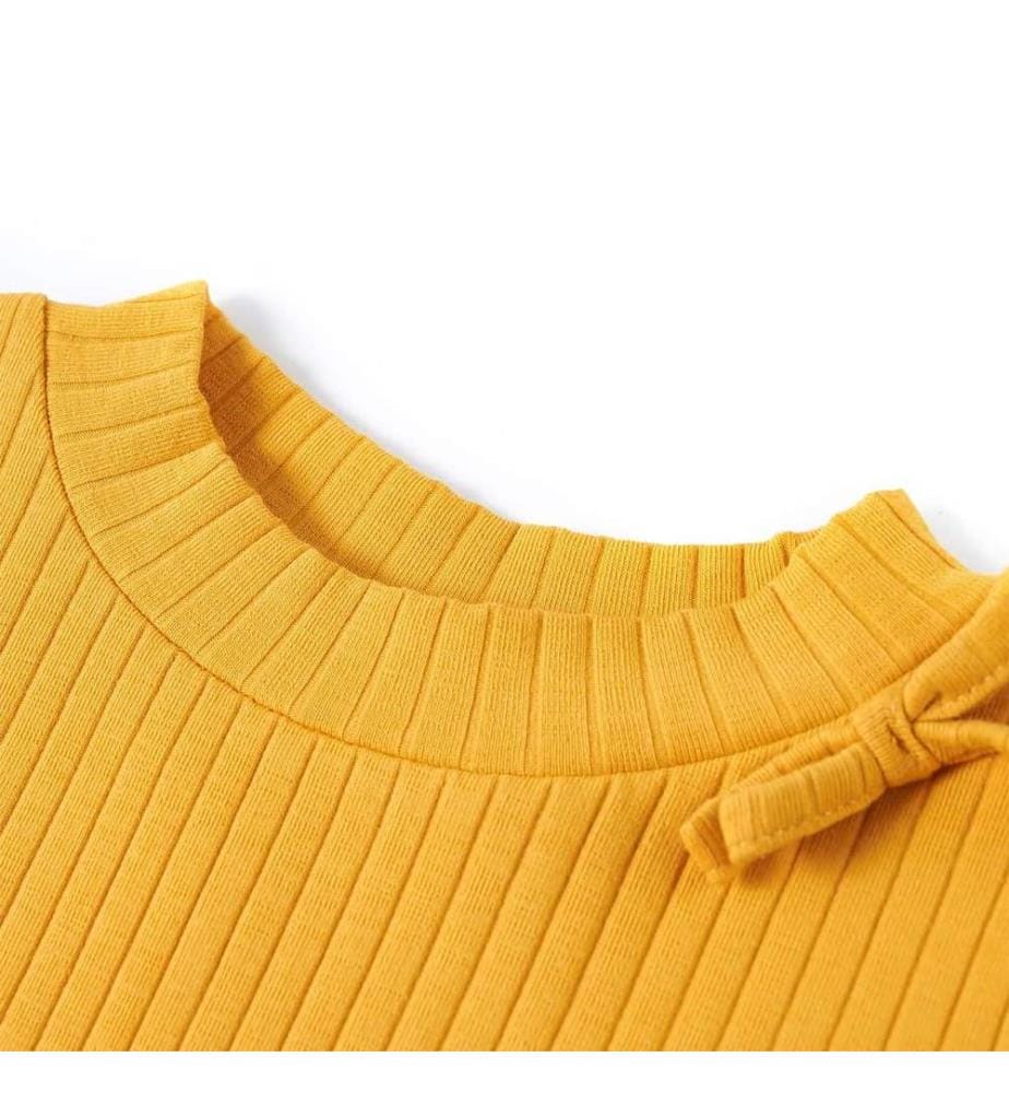 Kinder-Langarmshirt Ocker 92