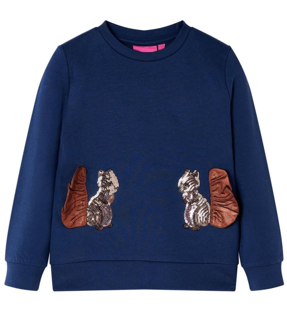 Kinder-Sweatshirt Marineblau 128