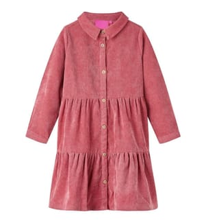 Kinderkleid mit Langen Ärmeln Cord Altrosa 92