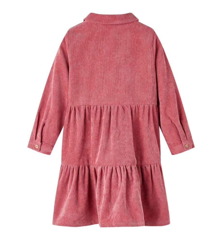 Kinderkleid mit Langen Ärmeln Cord Altrosa 92